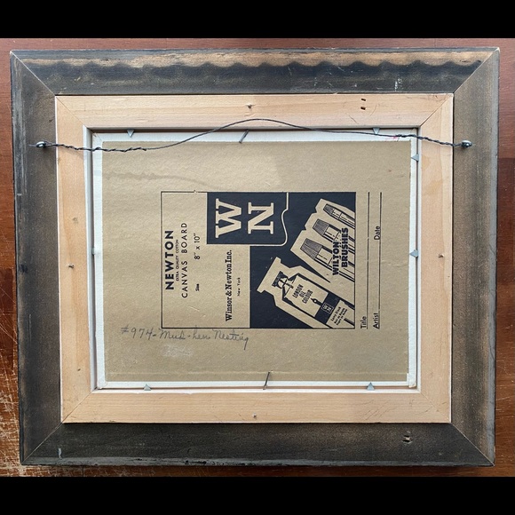 Vintage Rachel Stearns Canvas Painting #974 Mud Hen Nesting - Picture 4 of 9